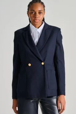Giacca honeycomb blu