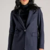 Giacca lana/cashmere/poliammide blu