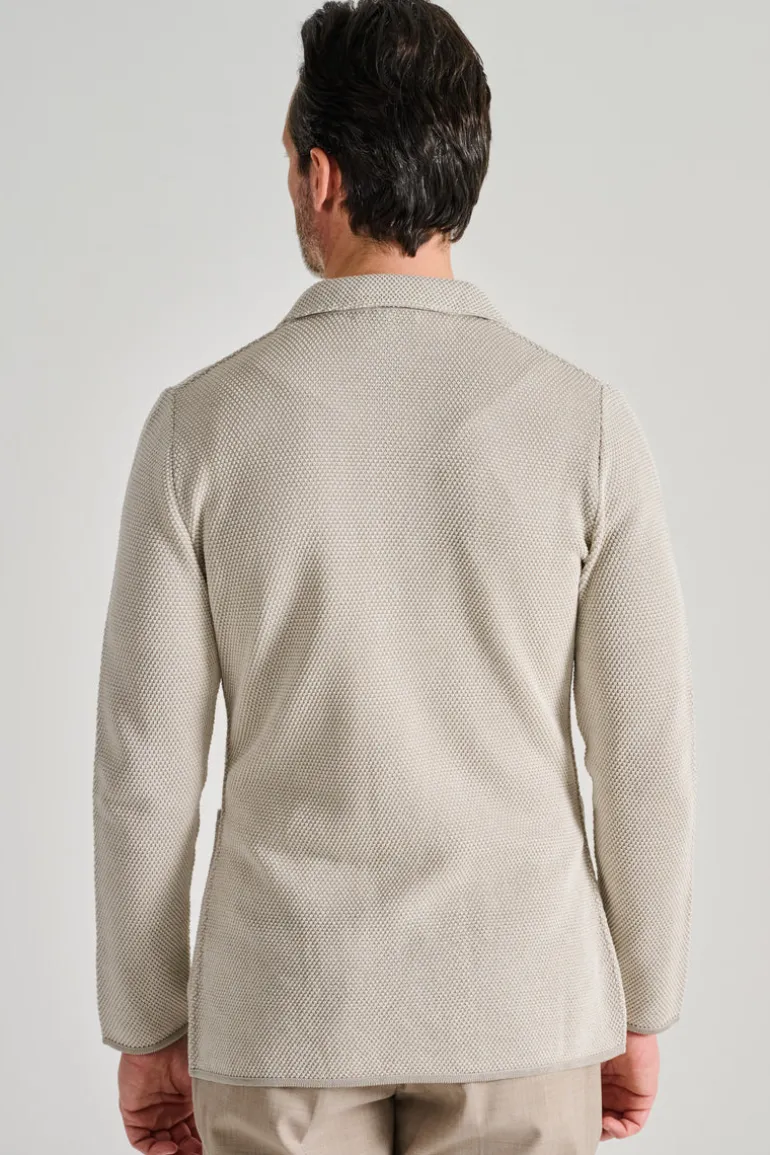 Giacca maglia beige