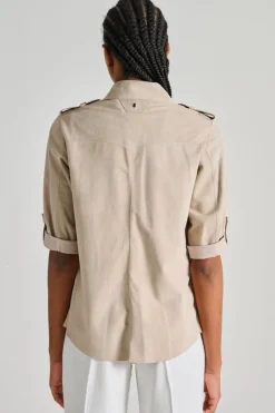 Giacca pelle grigio