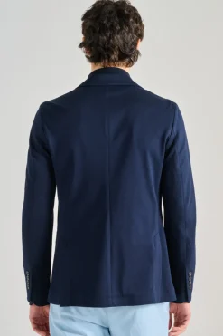 Giacca piquet blu