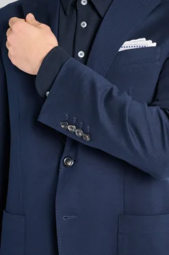 Giacca piquet blu