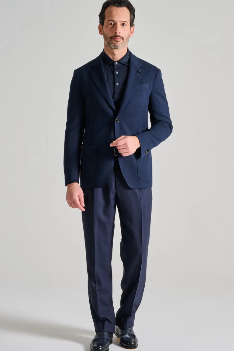 Giacca roma tessuto blu