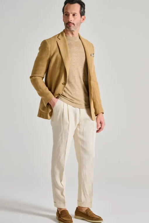 Giacca tessuto beige