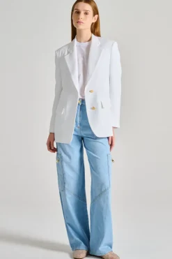 Giacca tessuto bianco