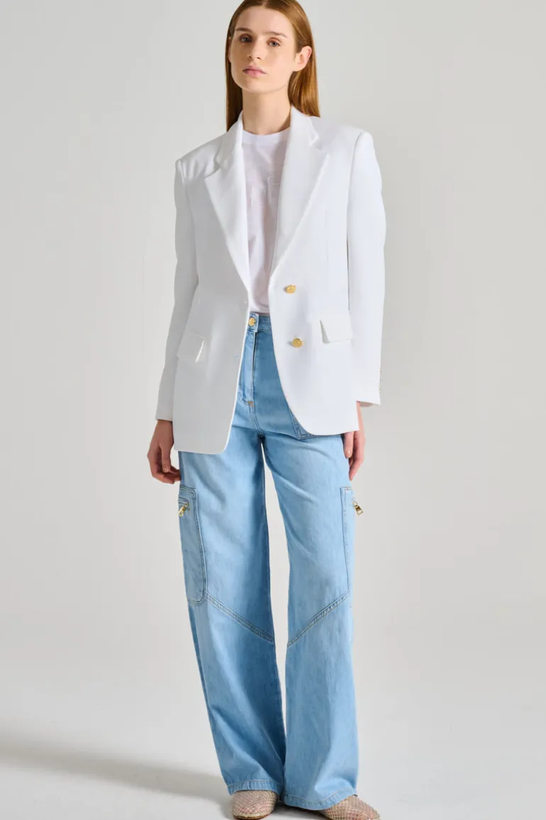 Giacca tessuto bianco