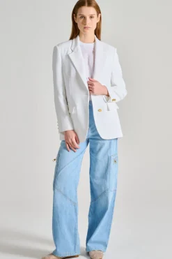 Giacca tessuto bianco