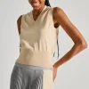 Gilet clizia maglie beige