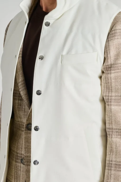 Gilet imbottito piuma beige