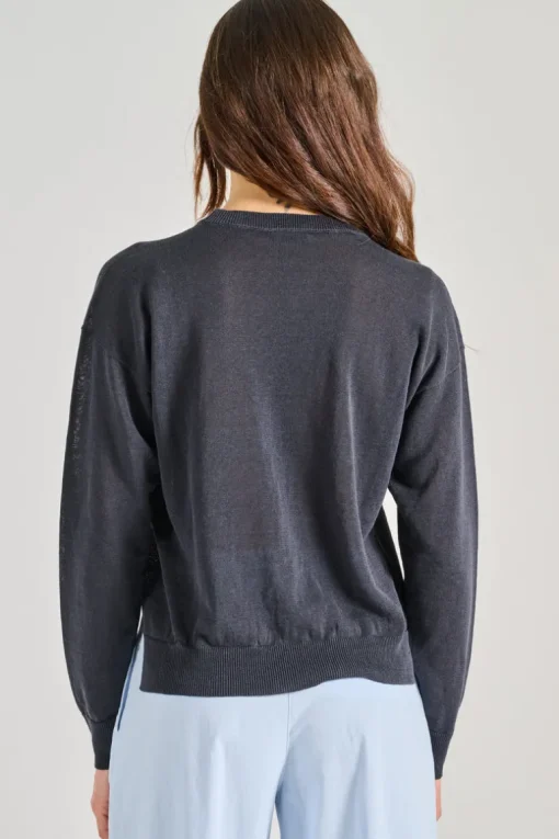 Gilet tricot blu