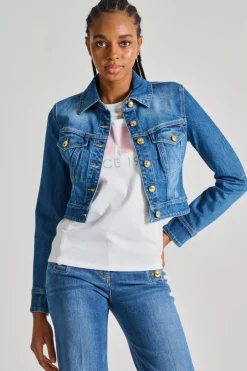 Giubbino jeans blu