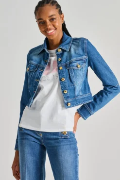Giubbino jeans blu
