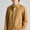 Giubbotti shirt jacket nastrata essence tessuto marrone