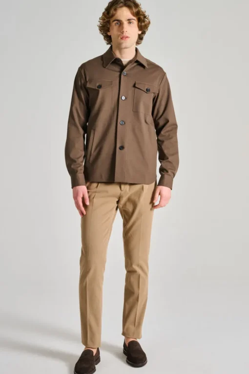 Giubbotti shirt jacket viscosa grigio