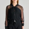 Giubbotto bomber tulle soft nero