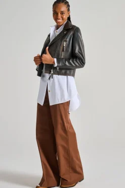 Giubbotto chiodo pelle nero