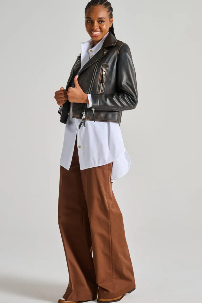 Giubbotto chiodo pelle nero