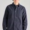 Giubbotto overshirt tessuto blu