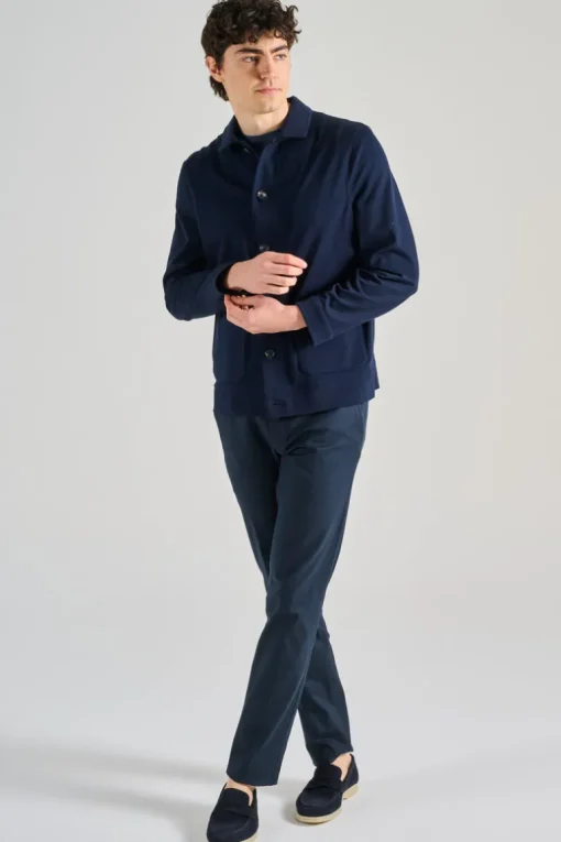 Giubbotto piquet blu