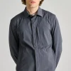 Giubbotto shirt jacket tech woven grigio