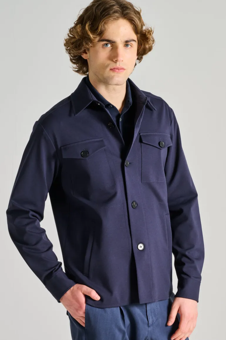 Giubbotto techno viscosa blu