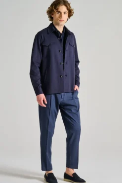 Giubbotto techno viscosa blu