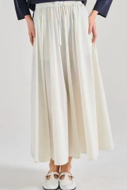 Gonna light nylon stretch bianco