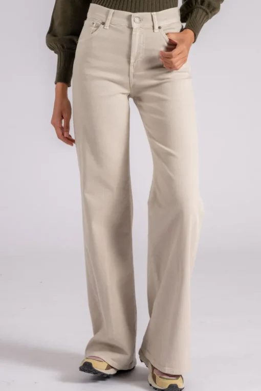 Jeans amber in cotone/lyocell beige