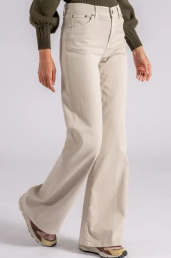 Jeans amber in cotone/lyocell beige