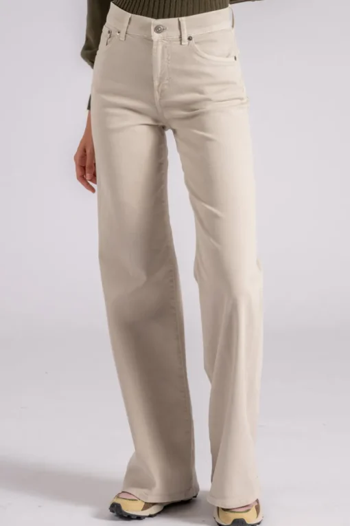 Jeans amber in cotone/lyocell beige