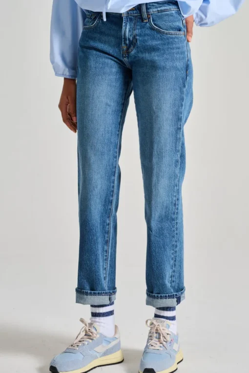 Jeans calie straight denim blu