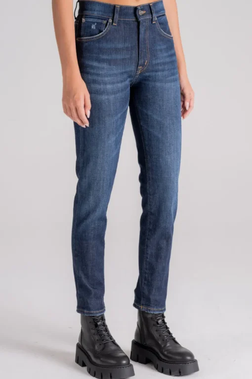 Jeans daila cotone blu