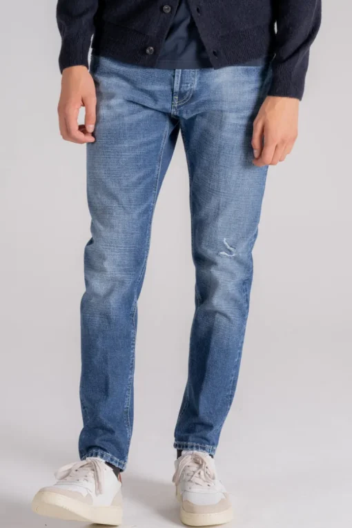 Jeans dian cotone blu