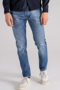 Jeans dian cotone blu