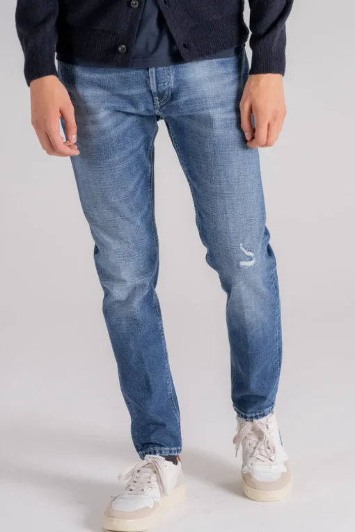Jeans dian cotone blu