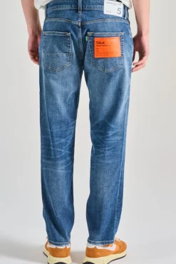 Jeans talk regular crop denim blu