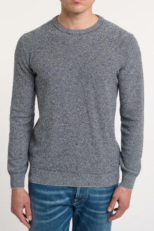 Maglia blu 65% co 35% pa