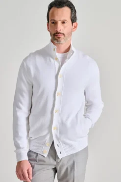 Maglia con bottoni cotone bianco