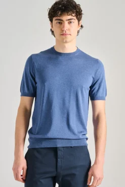 Maglia cotsilk blu