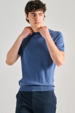 Maglia cotsilk blu