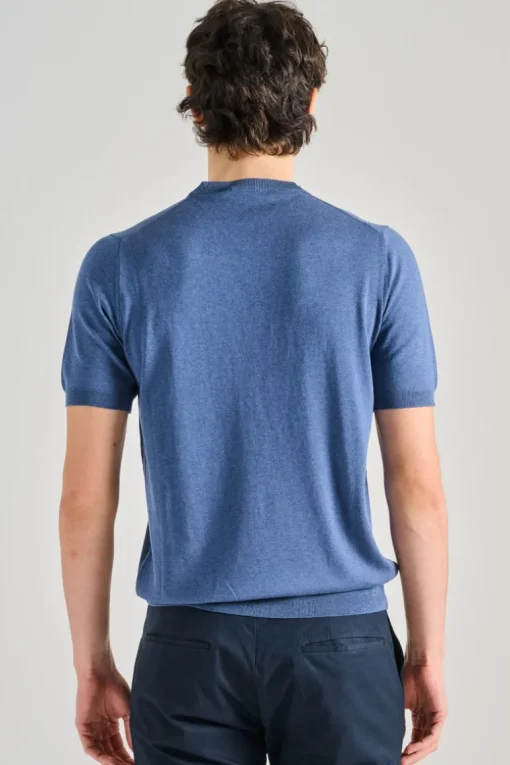 Maglia cotsilk blu