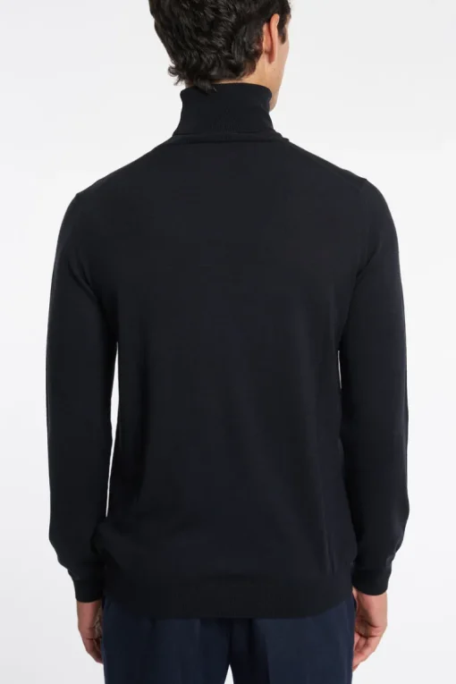 Maglia dolcevita finezza 18 blu uomo