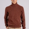 Maglia dolcevita lana merino superfine marrone