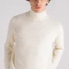 Maglia dolcevita lana merino beige