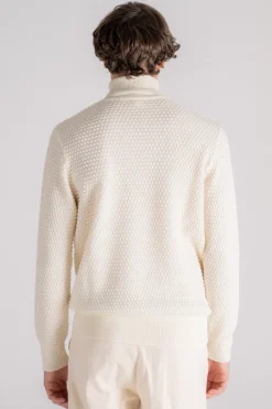 Maglia dolcevita lana merino beige