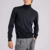 Maglia dolcevita royal merino blu