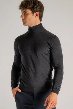 Maglia dolcevita royal merino grigio