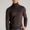 Maglia dolcevita royal merino marrone