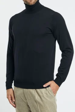 Maglia dolcevita royal merino blu