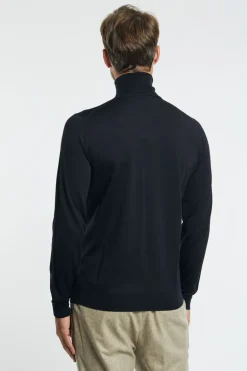 Maglia dolcevita royal merino blu